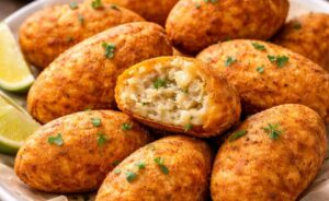 Crocchette di baccalà brasiliane: i Bolinho de Bacalhau dorati fuori e morbidissimi dentro