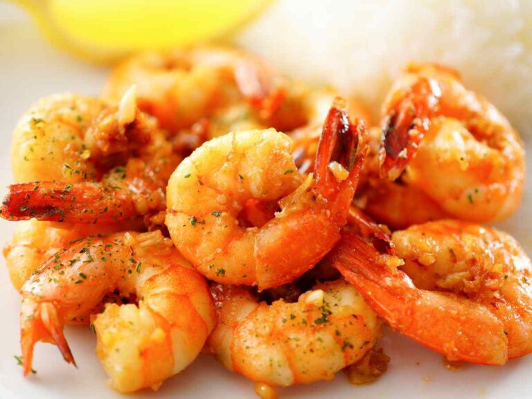 gamberi scottati e cotti